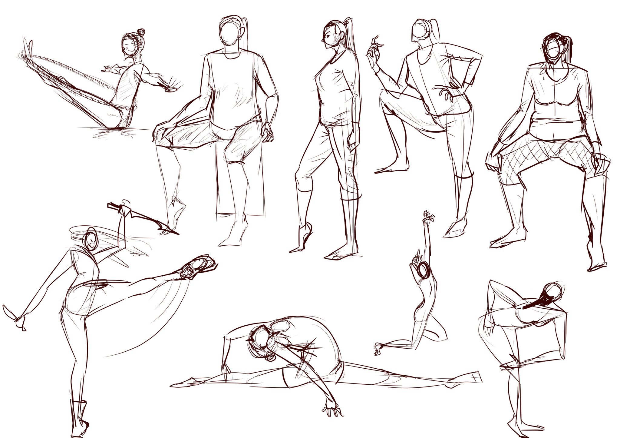 Figure Drawing Exercise: 5 minute Poses 