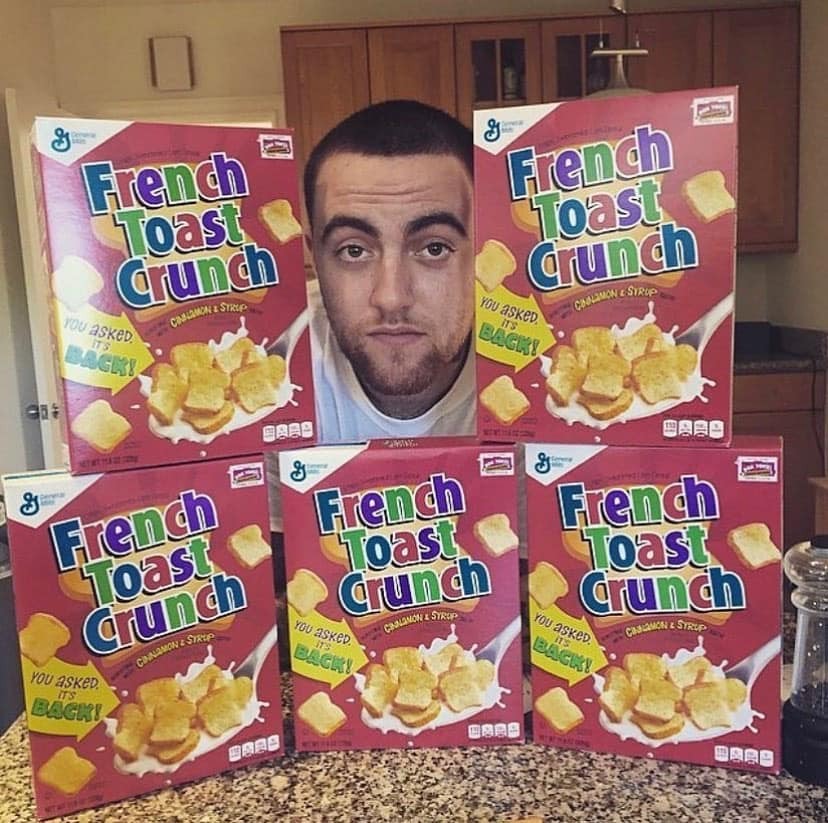 AltheeaRaps's tweet photo. it's #NationalCerealDay so here's a picture of Mac Miller with cereal https://t.co/0RuR4aKheA