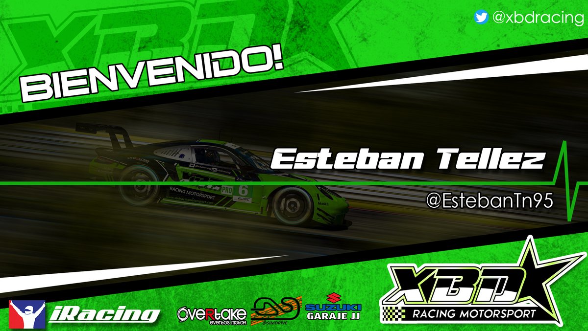 📰Seguimos con las presentaciones📰

Otro gran piloto desde 🇨🇴, un enorme placer poder anunciar a este pedazo de crack como nuevo integrante de esta gran familia 💚😎

<a href="/EstebanTn95/">Esteban Tellez</a> nuevo #XBDriver

¡Bienvenido Esteban! #GreenPower #Iracing