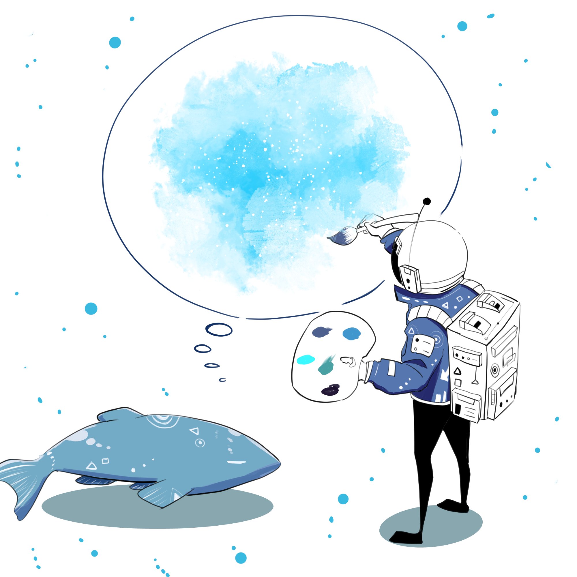 かずのこ V Twitter 夢を描く宇宙飛行士 イラスト T Co Cdanitrgpj Twitter