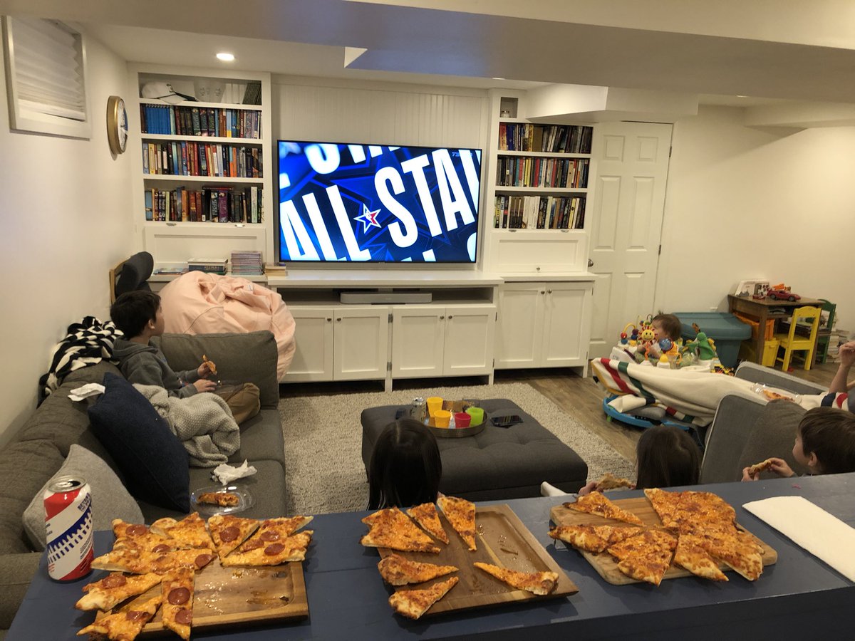 Homemade pizza and basketball is the way to end the weekend