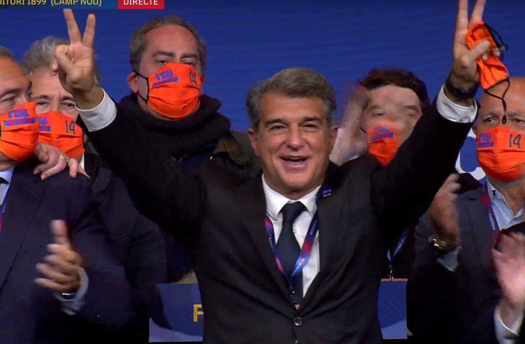 LIVE THREAD : The press conference of new president of FC Barcelona Joan Laporta. #FCB #EleccionsFCB...