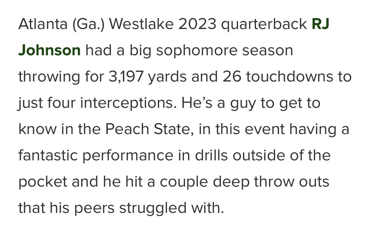 My QB <a href="/RJ_Johnson1/">RJ JOHNSON III</a> ❗️ Don’t be late to the party❗️

@Mansell247 <a href="/Andrew_Ivins/">Andrew Ivins</a> @RivalsJohnson <a href="/WestlakeFB1/">Westlake Football</a> 

#DMGB💯 | #TheLakeShow🦁🍿