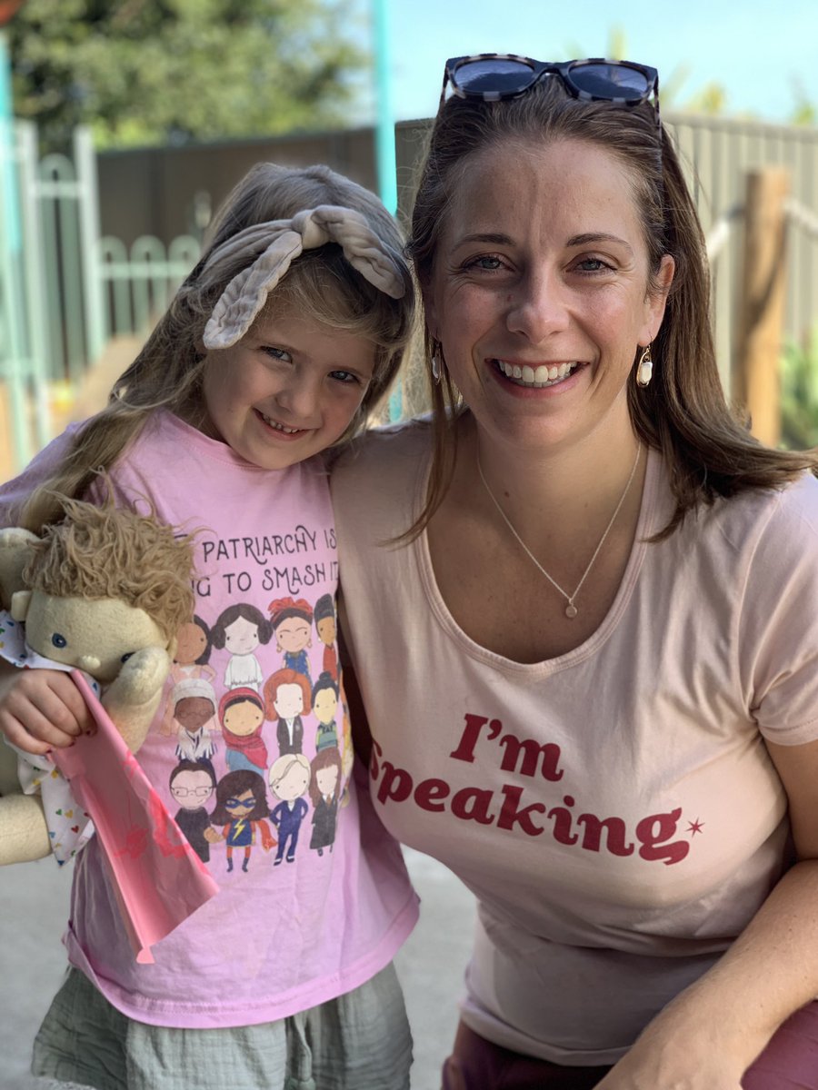Celeste’s shirt says “the patriarchy isn’t going to smash itself”. Mine is VP @KamalaHarris’ “I’m speaking”. This is #IWD 2021. https://t.co/Rqa6N1tdxc