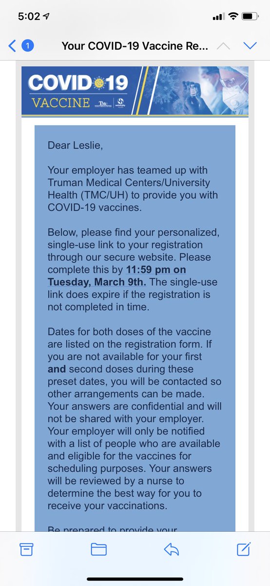 LeslieEBates's tweet photo. I am so excited this email arrived today!! I filled out my info immediately. Vaccinate school staff! #schoolcounselor #elementaryschoolcounselor https://t.co/IZB1HVdKun