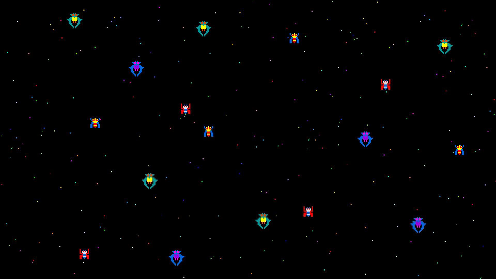 galaga space background