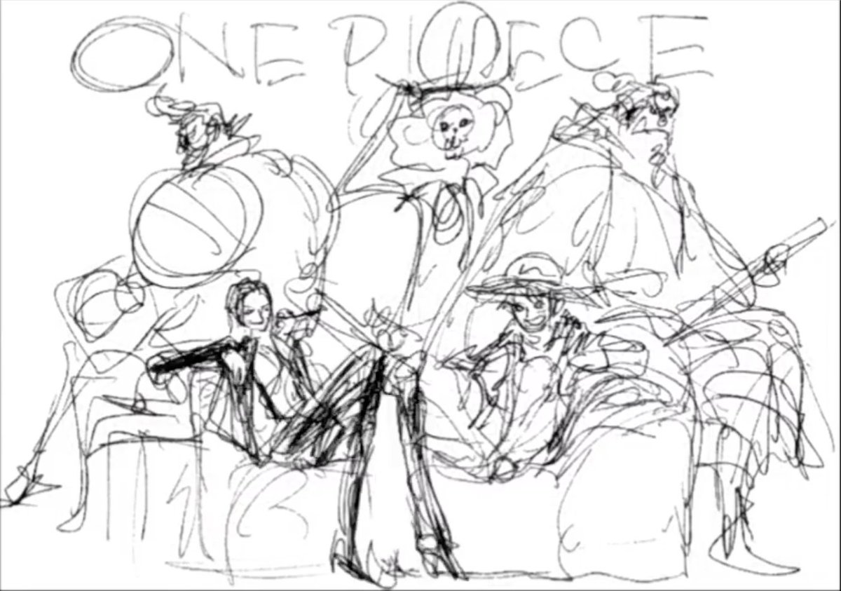 T D A Here S Some Of Oda S Initial Ideas For The Onepiece Chapter 1006 Colour Spread Which Were Going To Feature The Straw Hat Crew Instead Of The Beast Pirates Onepiece1006 T Co Jvz4buumno