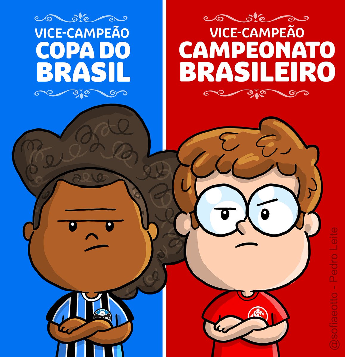 pedroleiteOK's tweet photo. Parabéns pelos vice-campeonatos, dupla GRENAL! 😅
#gremio #scinternacional #pedroleite #copadobrasil #campeonatobrasileiro #sofiaeotto @Gremio @SCInternacional https://t.co/Y3b76Cryrp