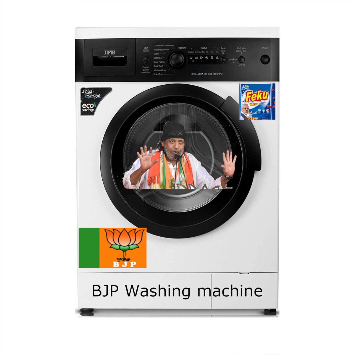 Jabberwocky4U's tweet photo. #BJP_Washingmachine का कमाल देखिये ..गंदे से गंदे दाग़ों को चमकाने का काम !! कोई शक?? 😂😂😂 https://t.co/fleqaWT7Zd