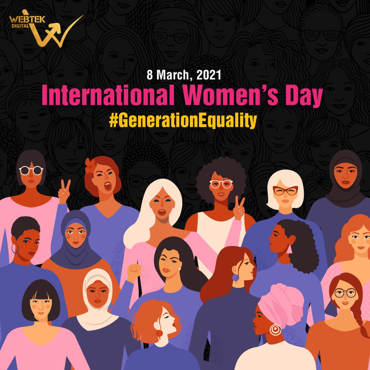 WebTekDigital's tweet image. The WebTek Digital group feels proud to have empowered women work with us &amp;amp; contribute to our growth. Wishing women all over the world, more success &amp;amp; happiness! Happy International Women’s Day.

#InternationalWomensDay  #womenpower  #IWD2021