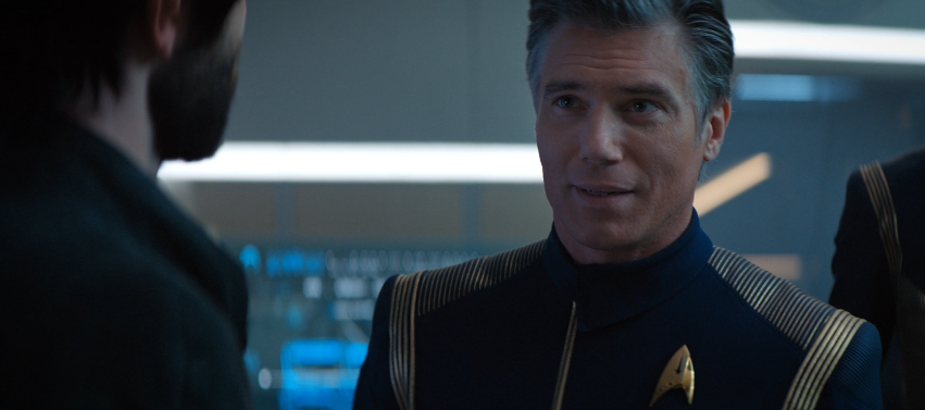 CaptainPikeachu's tweet photo. Find someone who loves you the way Spock and Pike love each other.

Spock's smile. Pike looking like Spock hung the moon.

This love is eternal.

#StarTrekDiscovery 
#IfMemoryServes https://t.co/8RhHondFDk