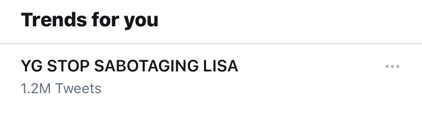 1.2M tweets 800k left to hit our 2M goal. Keep tweeting fam, thank you.

YG STOP SABOTAGING LISA 
<a href="/ygent_official/">YG FAMILY</a>