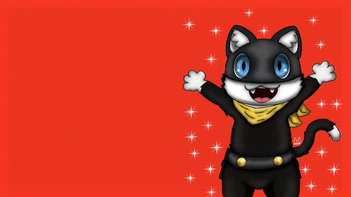 a morgana wallpaper for us 😍
#Persona5Royal #PERSONA #persona5 #Morgana #wallpaper #Wallpapers #Atlus #cat #cute #red #digitaldrawing