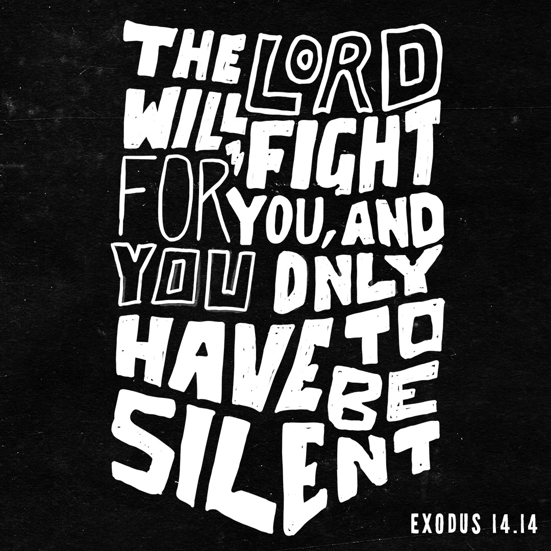 YouVersion's tweet photo. The Lord will fight for you; you need only to be still. - Exodus 14:14 https://t.co/Lr0dz8EcL6
