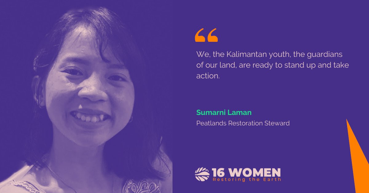 GlobalLF's tweet photo. Rural Kalimantan resident @sumarnilaman saw her first forest fire when she was 6. Now, she mobilizes youth across #Indonesia to take action against uncontrolled fires &amp; plant trees. #ThinkLandscape

Hear more from her &amp; other women restoration heroes here https://t.co/LOS3lbfot2 https://t.co/K77ThUjkqG