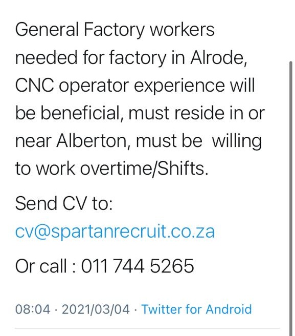 FuzileMazo's tweet photo. Happy Monday Everyone, hope you all have a great week ahead.๐๐พ
For those who are job hunting, here are some vacancies. Please share and retweet.
#VacancyDrive https://t.co/ueFWcKEyLK