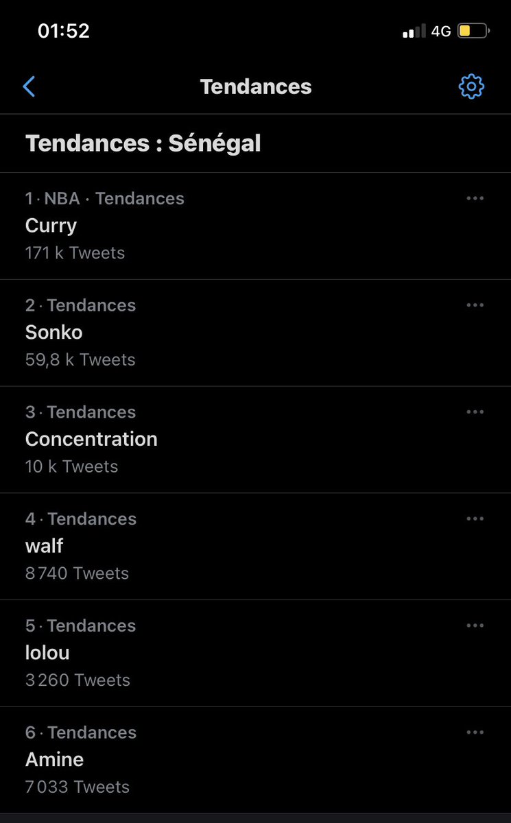 jpdioma's tweet photo. C’est quand même bizarre la remarque que j’ai faite. Sauf #curry parmi les tendances, quand tu cliques sur #sonko, #concentration, #walf, #lolou, #amen tu tombes sur des tweets où y a le hashtag #freesenegal qui ne fait plus parti des tendances. 😡 https://t.co/SYUVIuZoLs