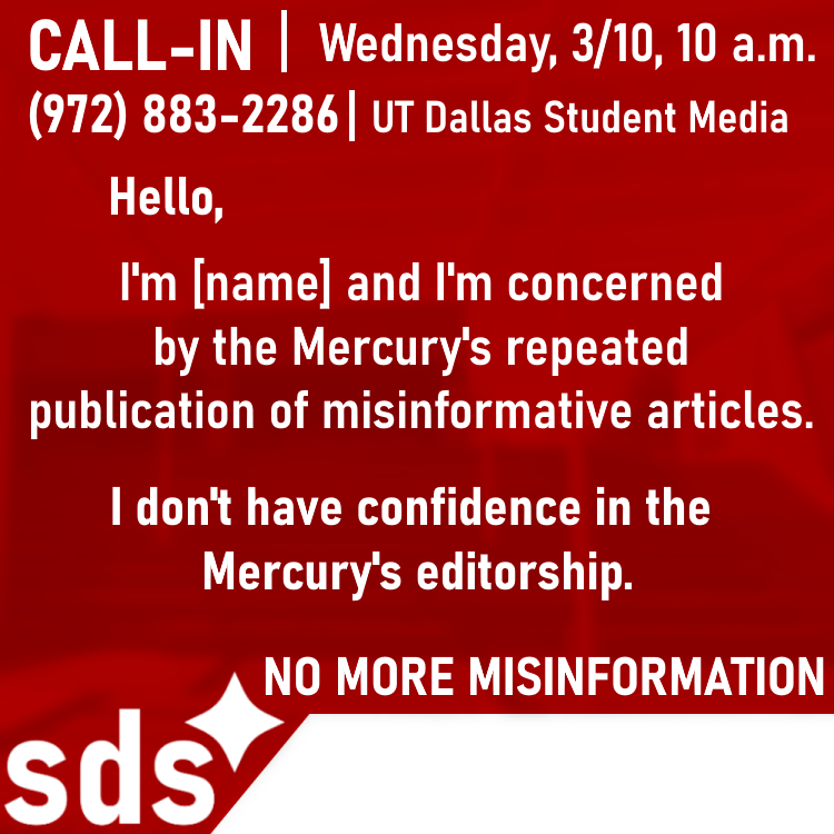 UTD Students for a Democratic Society tweet media