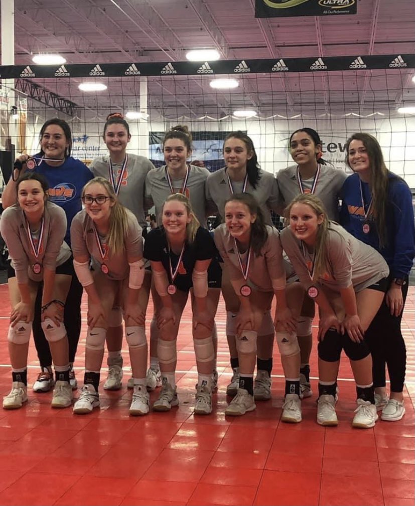 WaveVolleyball1's tweet photo. Congratulations to our WAVE 18 Riptides for going 4-0 today and claiming the GOLD Championship at the Academy Challenge #4 in Indianapolis today. Way to go! Keep up the great work!

WE BLEED BLUE AND ORANGE 
💙🌊🧡🌊🏐🌊 https://t.co/voiKjTauWJ