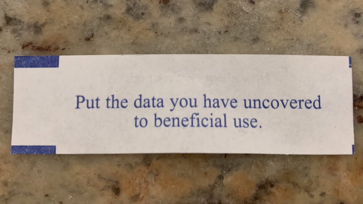 Fortune cookie? Or comment from reviewer #2...?