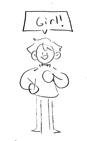 i'm announcing that i'm working on something so that i will be pressured to actually finish it! it's going to be a short comic about being a girl ?

please look forward to it! ? 