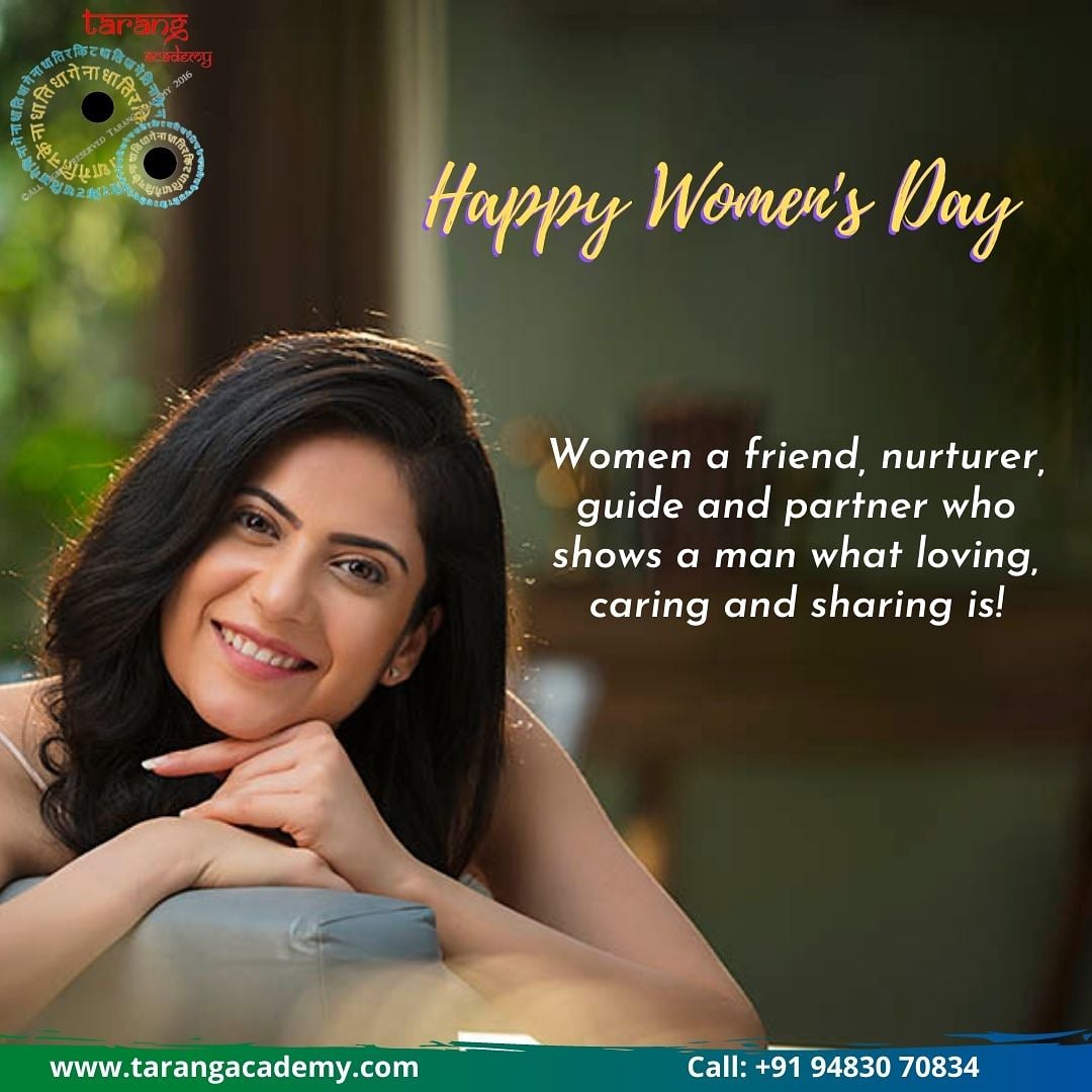 TarangAcademy's tweet photo. Women a friend, nurturer, guide and partner who shows a man what is loving, caring and sharing is!

Happy Women's Day🥰

#TarangAcademy #TarangMusicClasses #WomenDay #WomensDay #WomensDay2021 #HappyWomensDay #Music #MusicAcademy #LearnMusic https://t.co/Ax18KtCf0D
