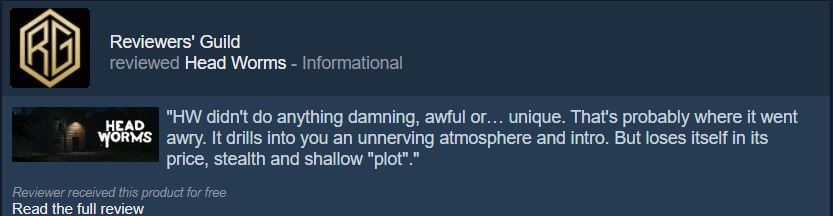DeadeGuard98's tweet image. #HeadWorms @HeadwormsG 

There's an unpredictability to it that's tense and engaging.

But overlooked bug make already-subpar stealth more apparent. Story's currently foregone; will be fleshed out in later updates~

Will you take the bait? 👇🪱
steamcommunity.com/id/DeadeGuard9…