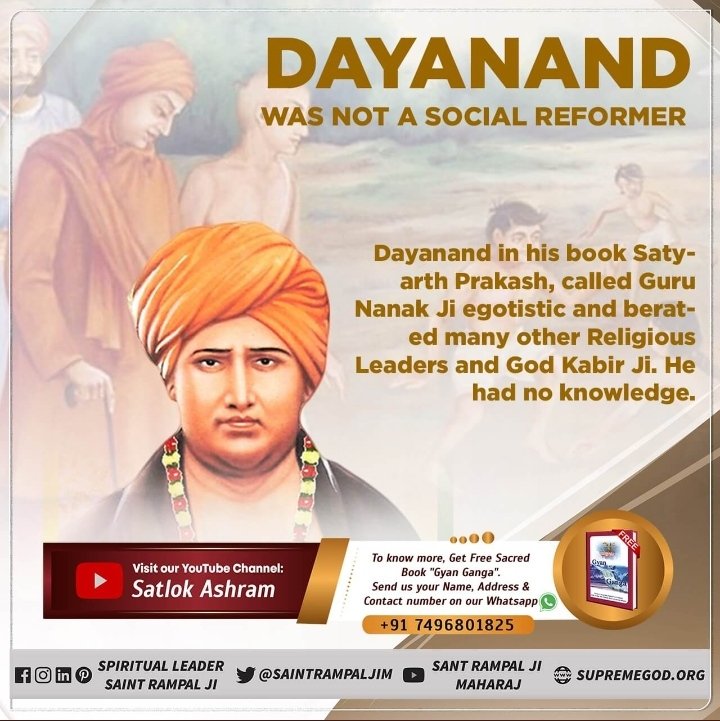 Sonia74792168's tweet photo. #महर्षिदयानंद_का_अज्ञान
If knowledge is told in the manner of knowledge, then the society improves and if it is told with ignorance then the society deteriorates.

@SaintRampalJiM
Satyarth Prakash Exposed https://t.co/AIV18dRpgi