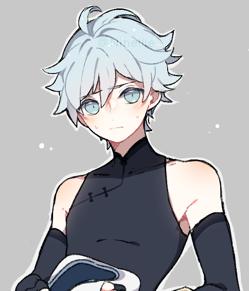 I love when artists draw Chongyun without his hoodie 💙
colored sketch #原神