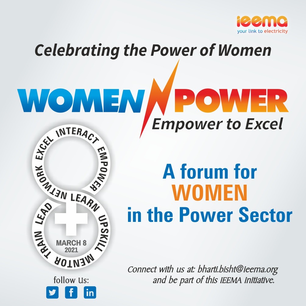 IEEMA celebrates the power of women, their achievements, ability and strength today and every day. Be part of IEEMA's initiative #WomenNpower #internationalwomensday 
<a href="/anil_director/">Anil Saboo</a> <a href="/sunilmisra/">SunilMisra………i took the one less travelled by</a>