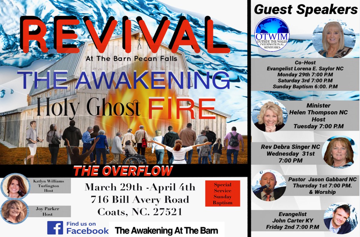 LorenaSaylor's tweet photo. The AWAKENING HOLY GHOST FIRE REVIVAL AT THE BARN https://t.co/wkkAKGCt8J