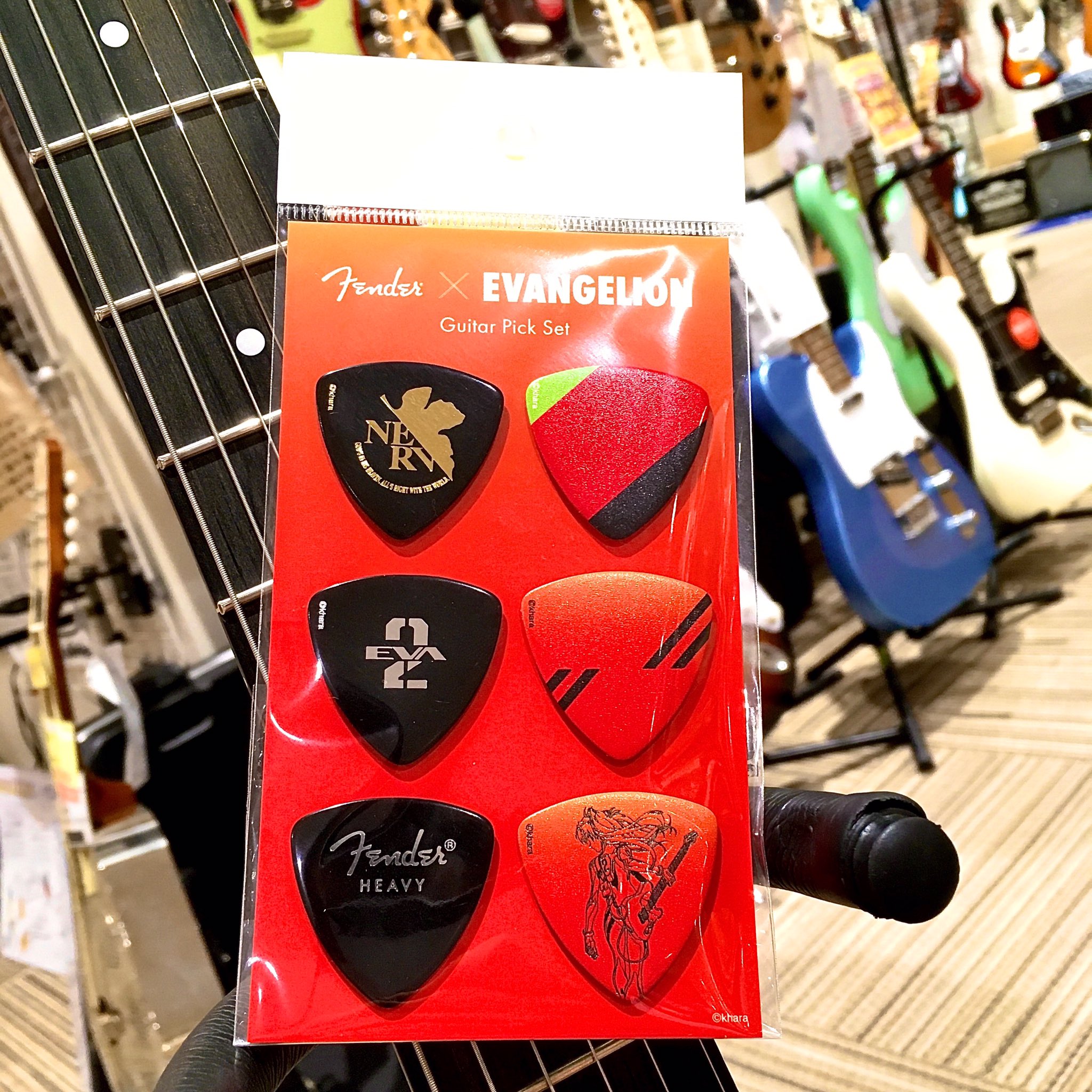 fender エヴァンゲリオン ASUKA ギターピックセット（天理楽器
