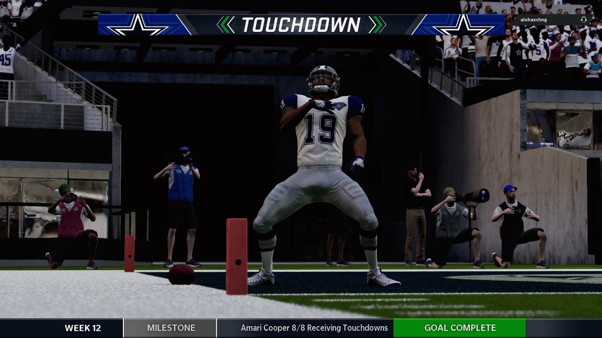 Jake_PWFL's tweet photo. Cowboys come out with a huge victory Zach Wilson Gets a Game ball As he throws for 8 touchdowns 2 interceptions Amari Cooper comes out with 277 yards In a shootout against the Eagles We win 62-56 #defense? #NeverSatisfied #PWFLRecap https://t.co/RSdpqZ8K6p