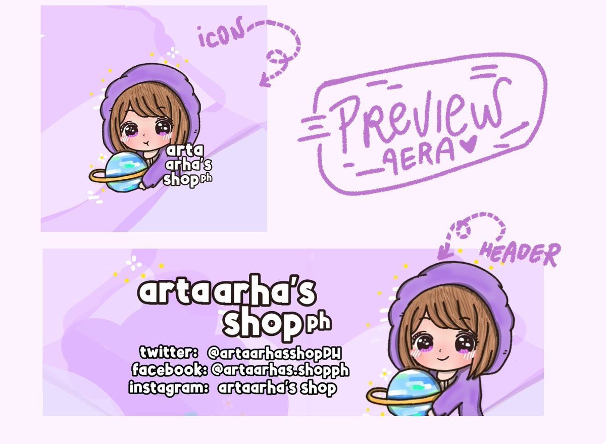 Type: Icon and headerThank you mamii  @artaarhasshopPH (Natuwa ako kasi naging maayos yung kinalabasan ng chibi, medj lutang ako kanina sa skin tone nya ehhT^T)