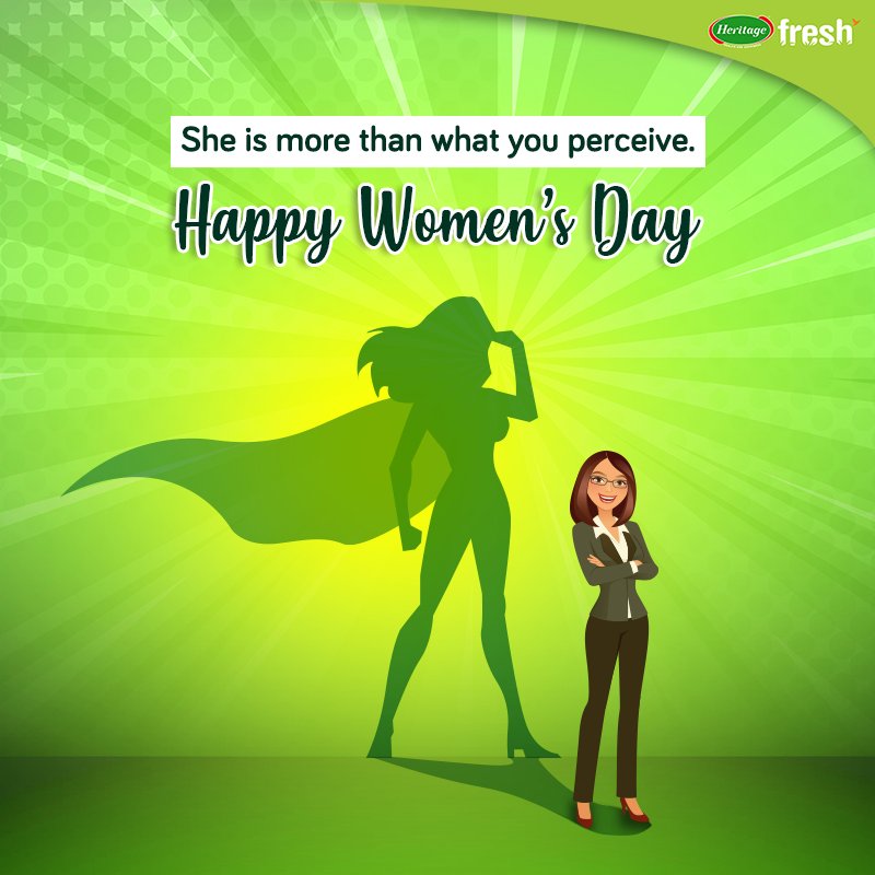 Heritage_Fresh's tweet photo. To the lady who manages it all with a smile. Here’s to women all around the world, inspiring us with their resilience. Heritage Fresh wishes you a Happy Women’s Day!

#happywomensday #womensday #womensday2021 #womensdayspecial https://t.co/zVzNnFUhQ4