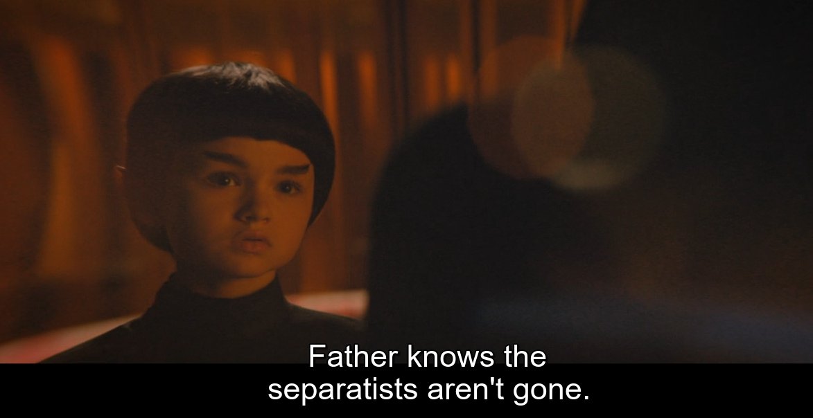CaptainPikeachu's tweet photo. lol I know "separatists" isn't solely a Star Wars term but every time I see this I'm just like "Star Wars sneaking into my Star Trek!"

#StarTrekDiscovery 
#IfMemoryServes https://t.co/z74LMVqcb8