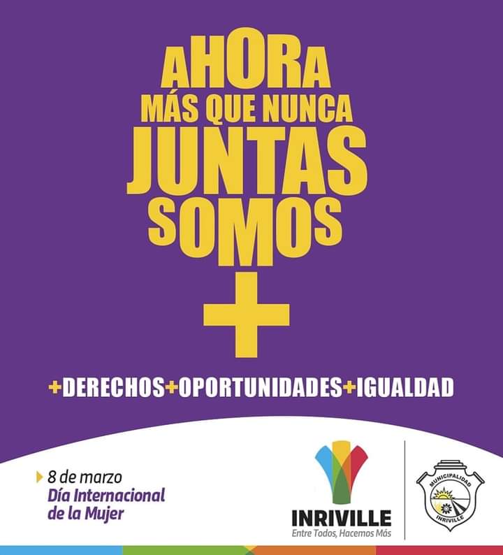 MunInriville's tweet photo. Nuestro sincero respeto y reconocimiento a todas las mujeres en su día! 💜 https://t.co/NiEyHsbD1R