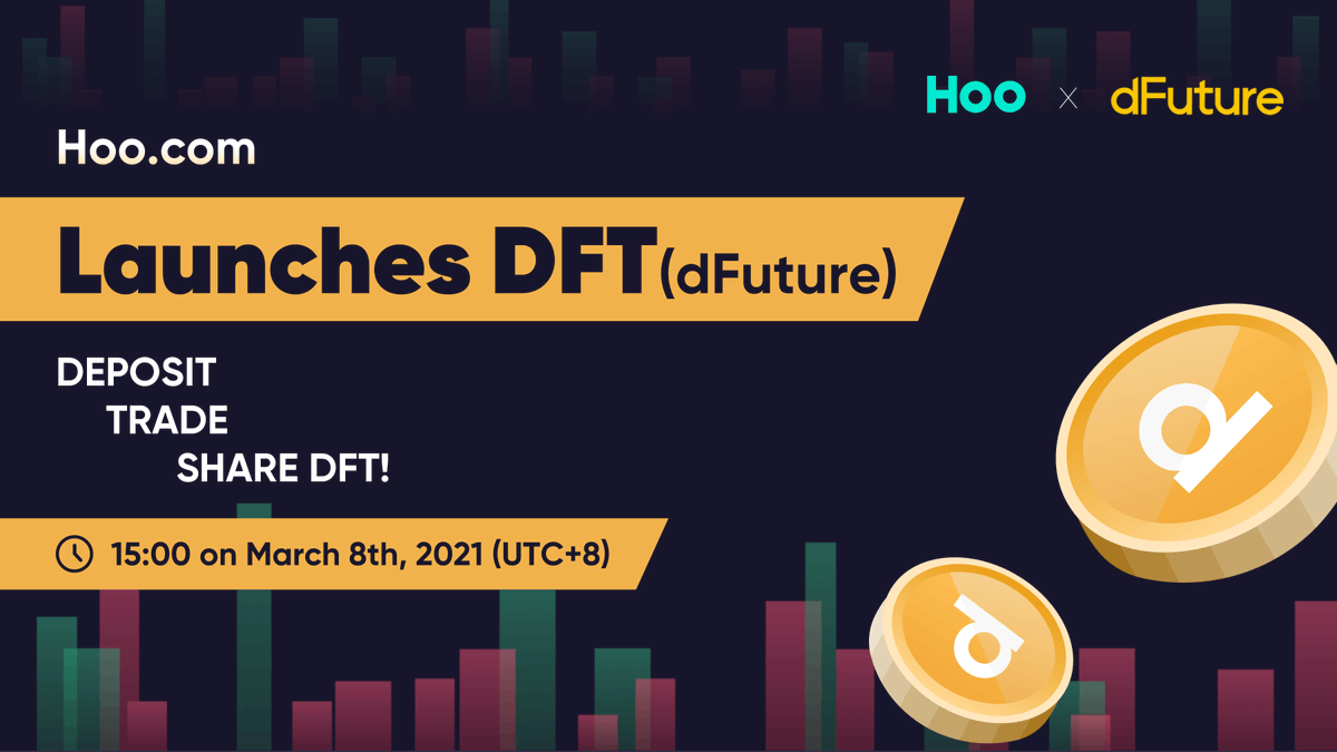 Hoo_exchange's tweet photo. 🚀 $DFT(dFuture) listing bonus on Hoo, Rewards 250 $DFT to 25 winners！

✅Follow+RT+Like @Hoo_exchange @dFuture_finance 
✅Tag 3 friends
✅Join Hoo TG https://t.co/5B1LrdgObc
✅Join $DFT TG https://t.co/UiMnozQgtL

⏰Winners drawn at 17:00, 10/3, UTC+8

👉https://t.co/uzAULfDLBL https://t.co/x2JCLENDDU