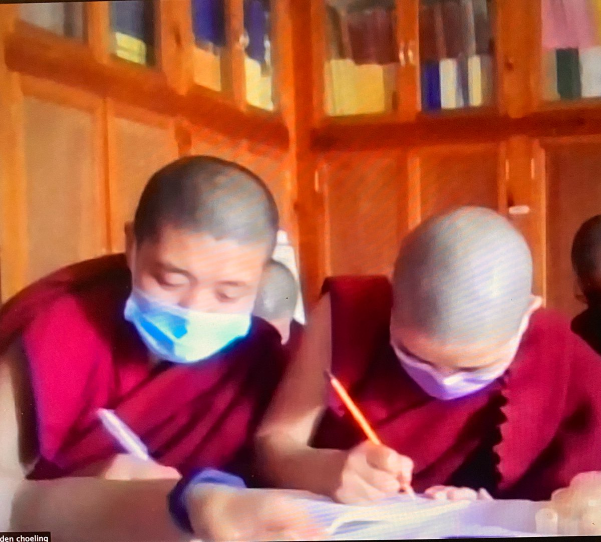 Jessie_Early's tweet photo. Writing about women in science with @DalaiLama Tibetan Buddhist nuns! @writingproject @tbakernwp @CAWPTeachers @ASUTheCollege @ASU #ASUHumanities #acrosstheworld #WomenInScience #writingscience https://t.co/UNZKAAr5cU
