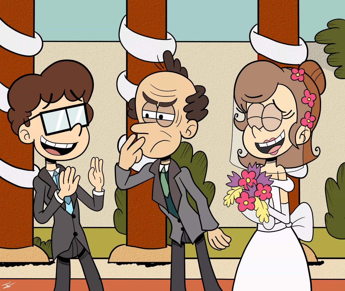 #luannyweek days 06 and 07 in one,
the father taking care of his daughter until his big day
#TheLoudHouse #Nickelodeon #luanloud #bennystein #lynnloudsr #wedding #fanart