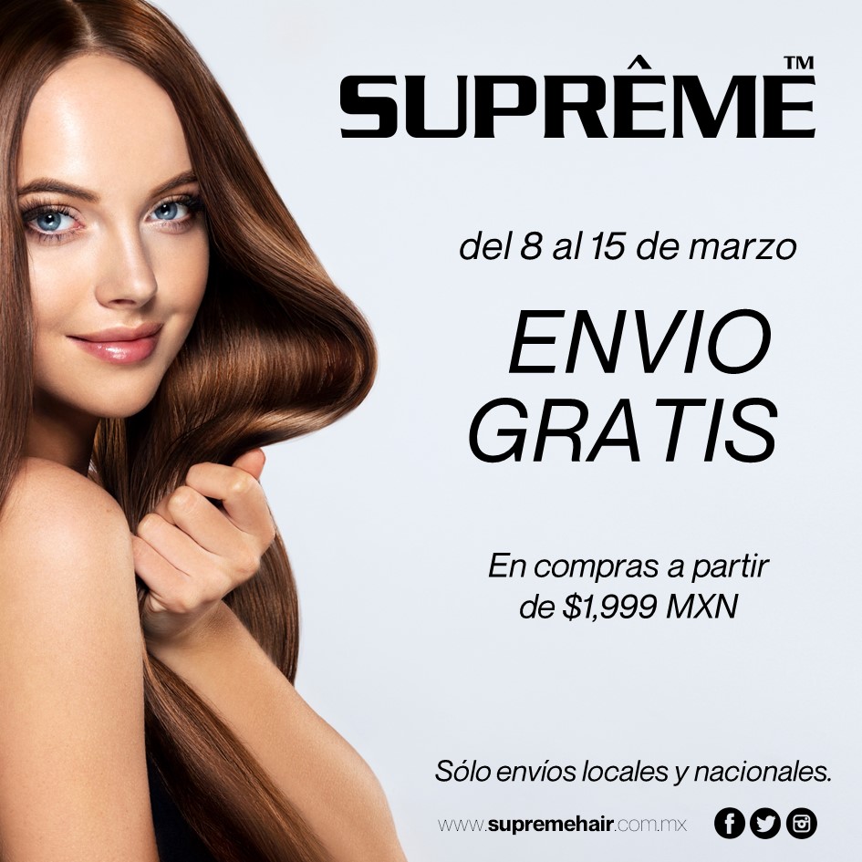 SupremeHairMEX's tweet photo. Semana de envíos gratis en compras a partir de $1,999 MXN. Si estas en CDMX se entrega el mismo día y si eres del interior de la Republica tu entrega es de 2 a 5 días.  #SupremeHairMexico https://t.co/A1b7it14B7