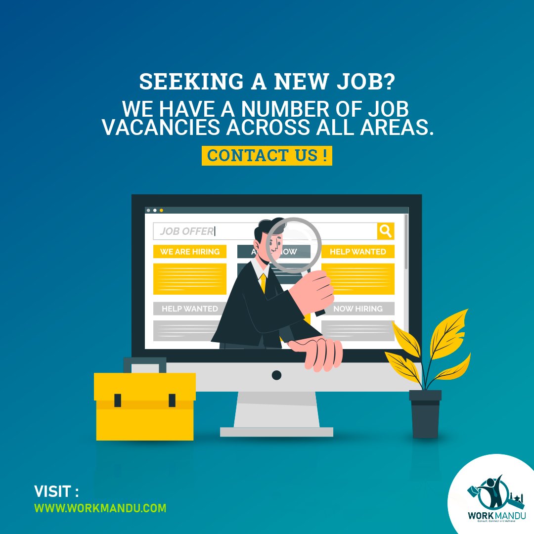 Workmandu2's tweet photo. Ready for a career change?

What if we told you that you can find your dream job through Workmandu.

#Workmandu #jobportal #jobrecruitment #recruitment #jobagency #betterjob #jobs #recruitingservice #applynow #opportunities https://t.co/icH4NmAEsr