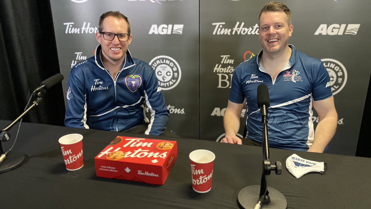 Team <a href="/NSCurl/">Nova Scotia Curling</a> giving a shout out to their partners for their support from afar! 💙🤍

Watch the full interview on our YouTube channel ➡️ youtu.be/6pf72eB7m78

#Brier2021 #hubcity2021
