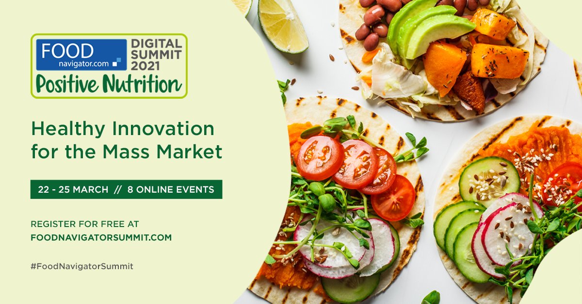 Are you interested in #PlantBased, #WellnessIngredients, #Fortification &amp; #Reformulation, #CleanLabel and #ActiveNutrition?

We will be covering all these topics and more at the #PositiveNutrition 2021 Digital Summit

Register now - bit.ly/3tUWoCs
#FoodNavigatorSummit