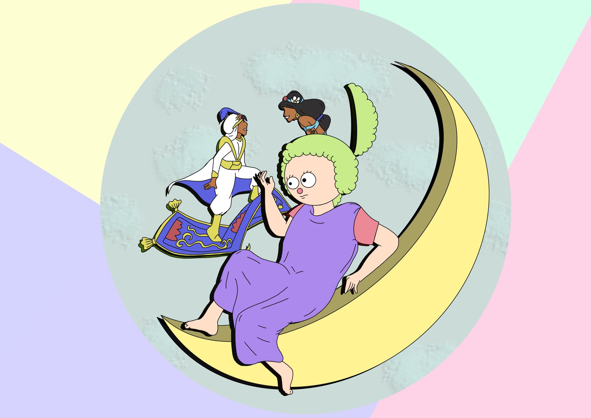 Umematsu アラジンを頭から飛び出させてみました ディズニー ディズニー好きな人と繋がりたい アラジン イラスト イラスト好きな人と繋がりたい プペパ T Co Mdzza0oaxt Twitter