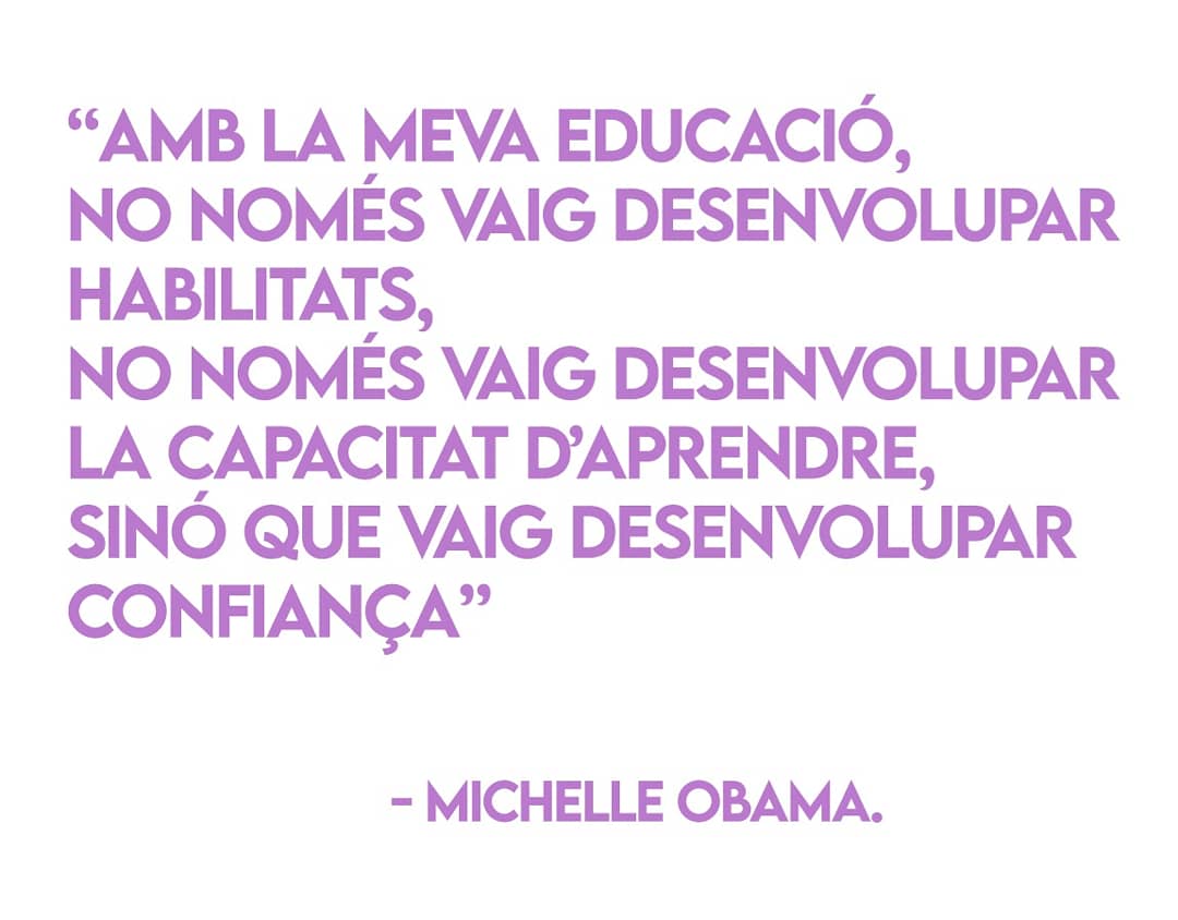 NOVACADEMIA's tweet photo. "Through my education, I didn't just develop skills, I didn't just develop the ability to learn, but I developed confidence"♀️

-Michelle Obama.
Per una educació oberta i lliure de masclismes.
#8M2021 #8M #DiaInternacionalDeLaMujer #diainternacionaldelesdones #Empowerment https://t.co/xwDFVq3Zil