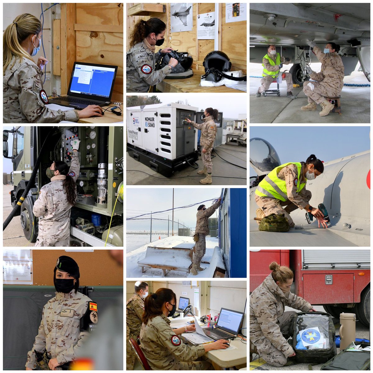 Today, on the #IWD21, we honour our female colleagues, especially those who are far from their families deployed on international missions and with their great work and dedication make our #SpanishAirForce greater.