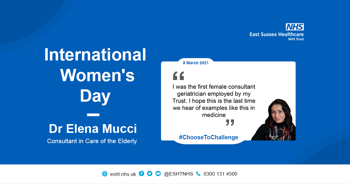 On #InternationalWomensDay we’re highlighting the importance of inspiring the next generation of women leaders and profiling some of the amazing women we work with, like Dr Elena Mucci #OurNHSPeople #ChooseToChallenge