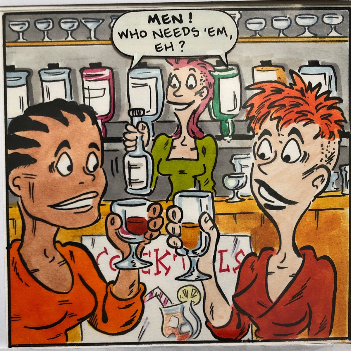 BitchBeryl's tweet photo. #InternationalWomensDay 

Joyce &amp; Robyn raise a glass to #IWD2021 

#womenartists https://t.co/4XVq2Ruj5M