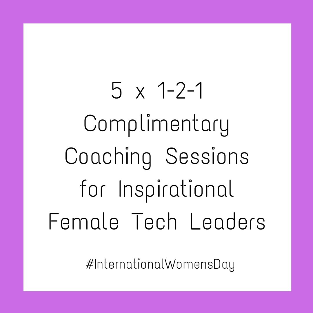 I have 5 coaching sessions that I'm gifting for #InternationalWomensDay. These strategic coaching sessions are for female tech leaders who are under lots of pressure with their business growth &amp; although they have initial funding, they would like more!! 🙋‍♀️if you'd like one.